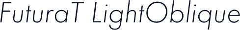 FuturaT LightOblique