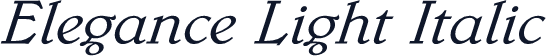 Elegance Light Italic