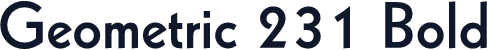 Geometric 231 Bold