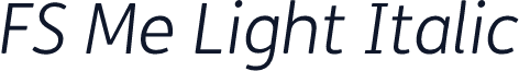 FS Me Light Italic