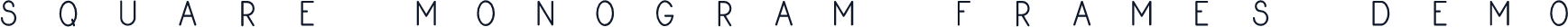 Square Monogram Frames Demo
