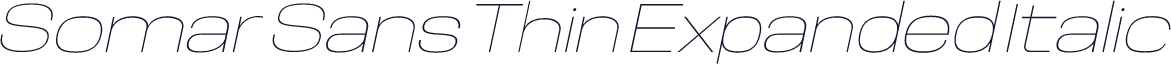 Somar Sans Thin Expanded Italic