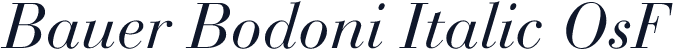 Bauer Bodoni Italic OsF