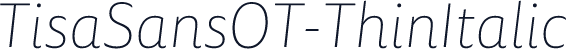 TisaSansOT-ThinItalic