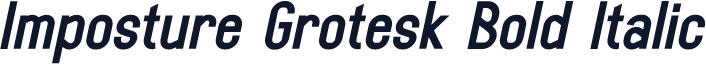 Imposture Grotesk Bold Italic