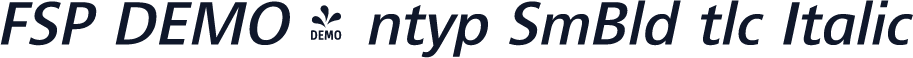 FSP DEMO - ntyp SmBld tlc Italic