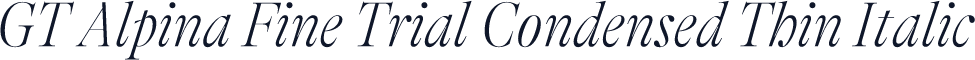GT Alpina Fine Trial Condensed Thin Italic
