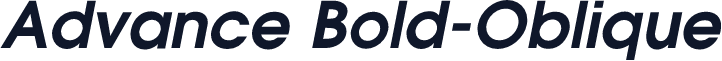 Advance Bold-Oblique