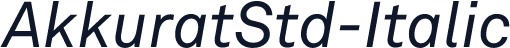 AkkuratStd-Italic