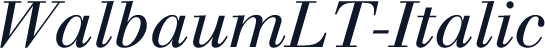 WalbaumLT-Italic