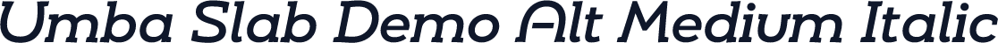 Umba Slab Demo Alt Medium Italic