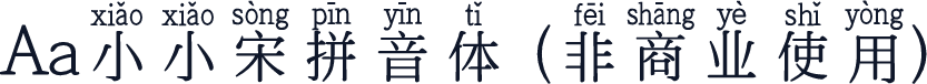 Aa小小宋拼音体 (非商业使用)
