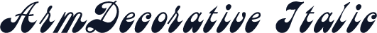 ArmDecorative Italic