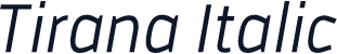 Tirana Italic