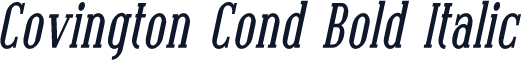 Covington Cond Bold Italic