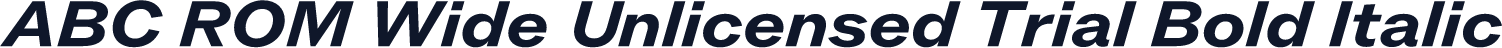 ABC ROM Wide Unlicensed Trial Bold Italic