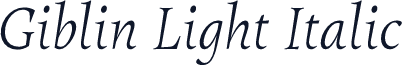 Giblin Light Italic