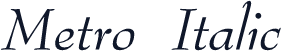 Metro  Italic