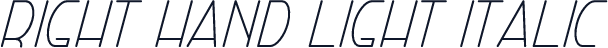 Right Hand Light Italic