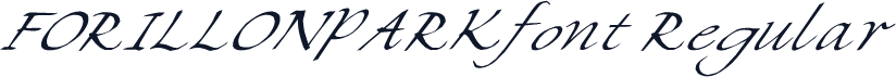 FORILLONPARKfont Regular