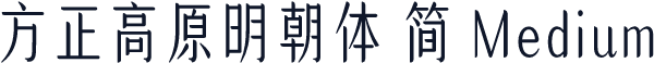 方正高原明朝体 简 Medium