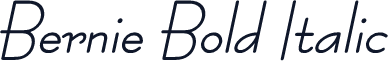 Bernie Bold Italic