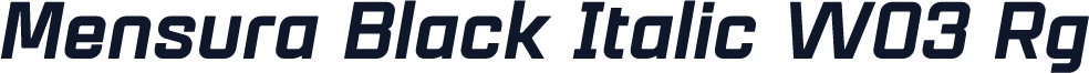 Mensura Black Italic W03 Rg