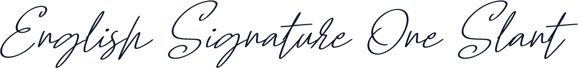 English Signature One Slant