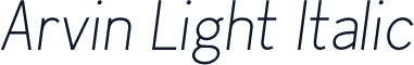 Arvin Light Italic