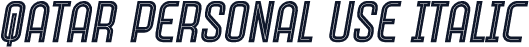 Qatar Personal Use Italic