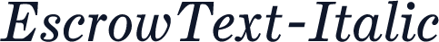EscrowText-Italic