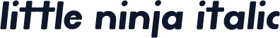 little ninja italic