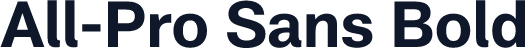 All-Pro Sans Bold