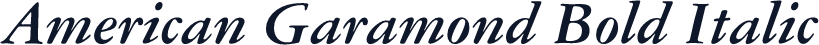 American Garamond Bold Italic