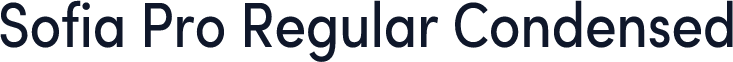 Sofia Pro Regular Condensed