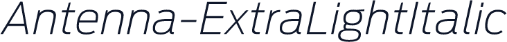 Antenna-ExtraLightItalic