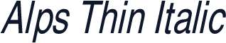 Alps Thin Italic