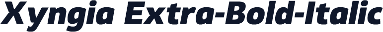 Xyngia Extra-Bold-Italic