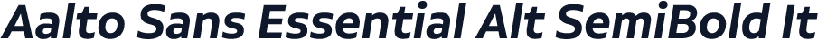 Aalto Sans Essential Alt SemiBold It