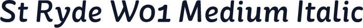 St Ryde W01 Medium Italic