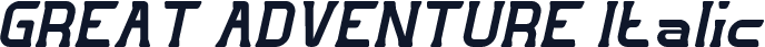 GREAT ADVENTURE Italic
