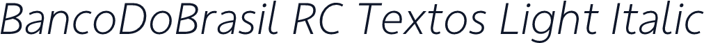 BancoDoBrasil RC Textos Light Italic