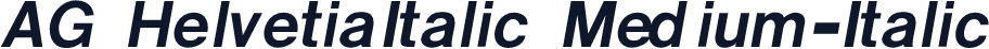 AG Helvetia_Italic Medium-Italic