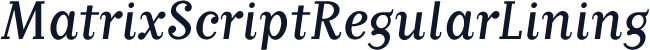 MatrixScriptRegularLining