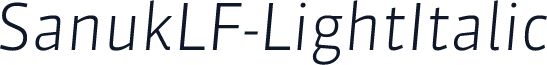 SanukLF-LightItalic