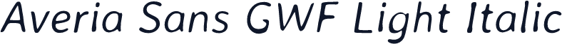 Averia Sans GWF Light Italic