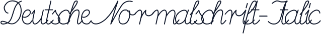 DeutscheNormalschrift-Italic
