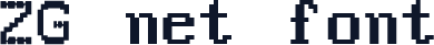 ZG net font