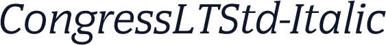 CongressLTStd-Italic