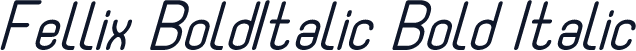 Fellix BoldItalic Bold Italic